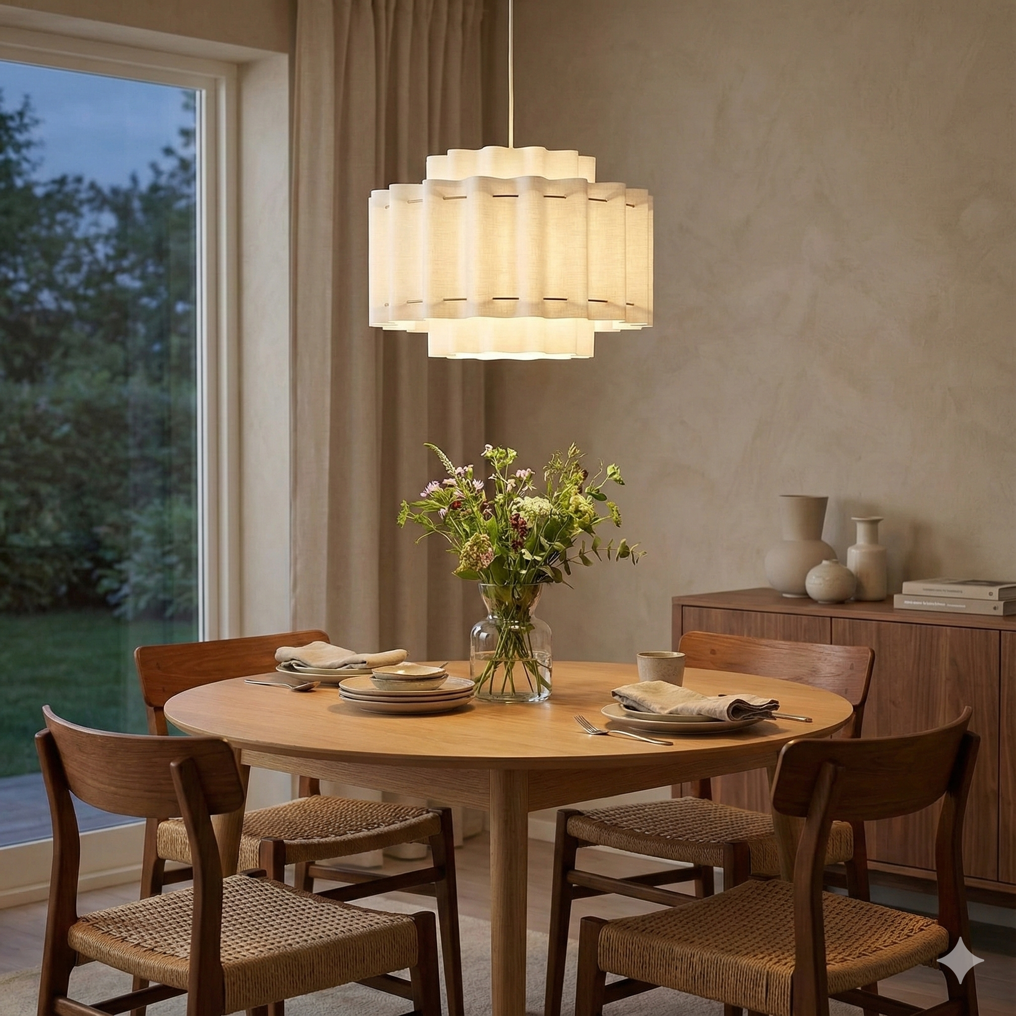 The Sky™ – Pleated Linen Cloud Pendant