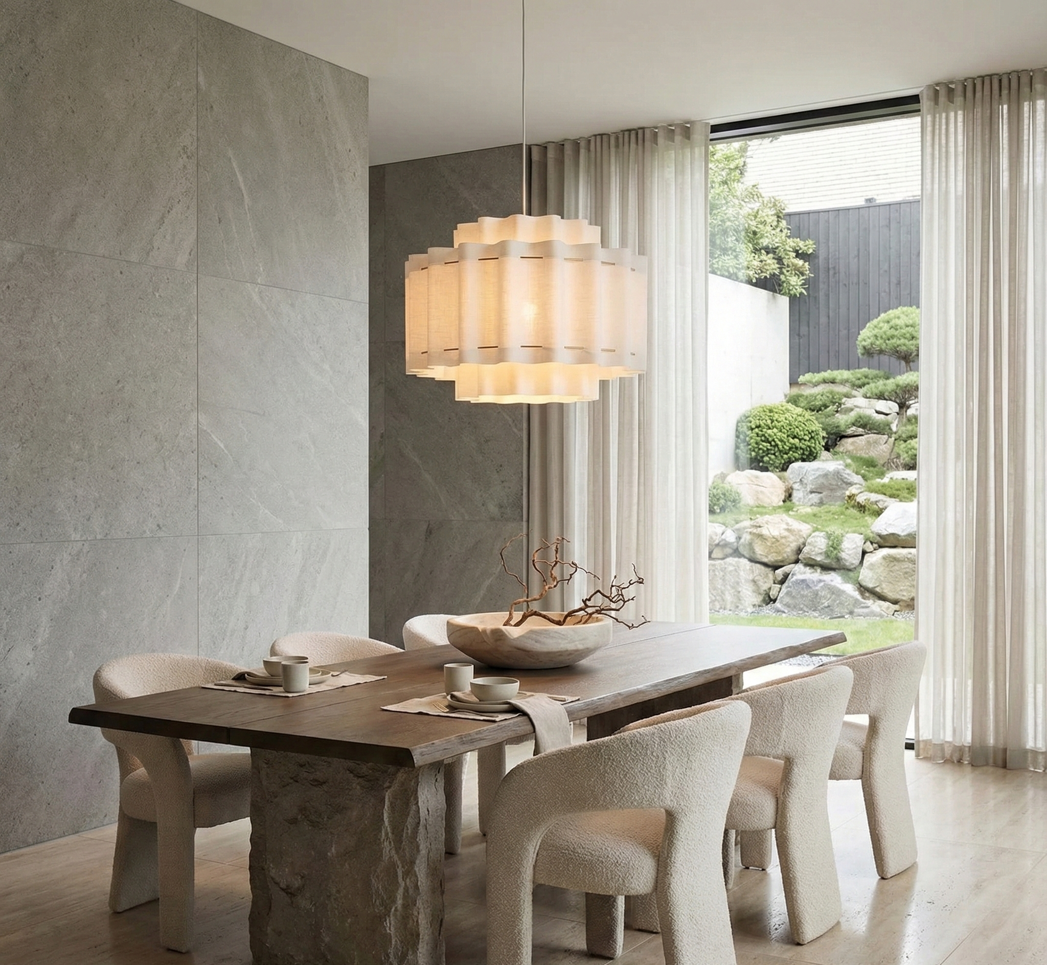 The Sky™ – Pleated Linen Cloud Pendant