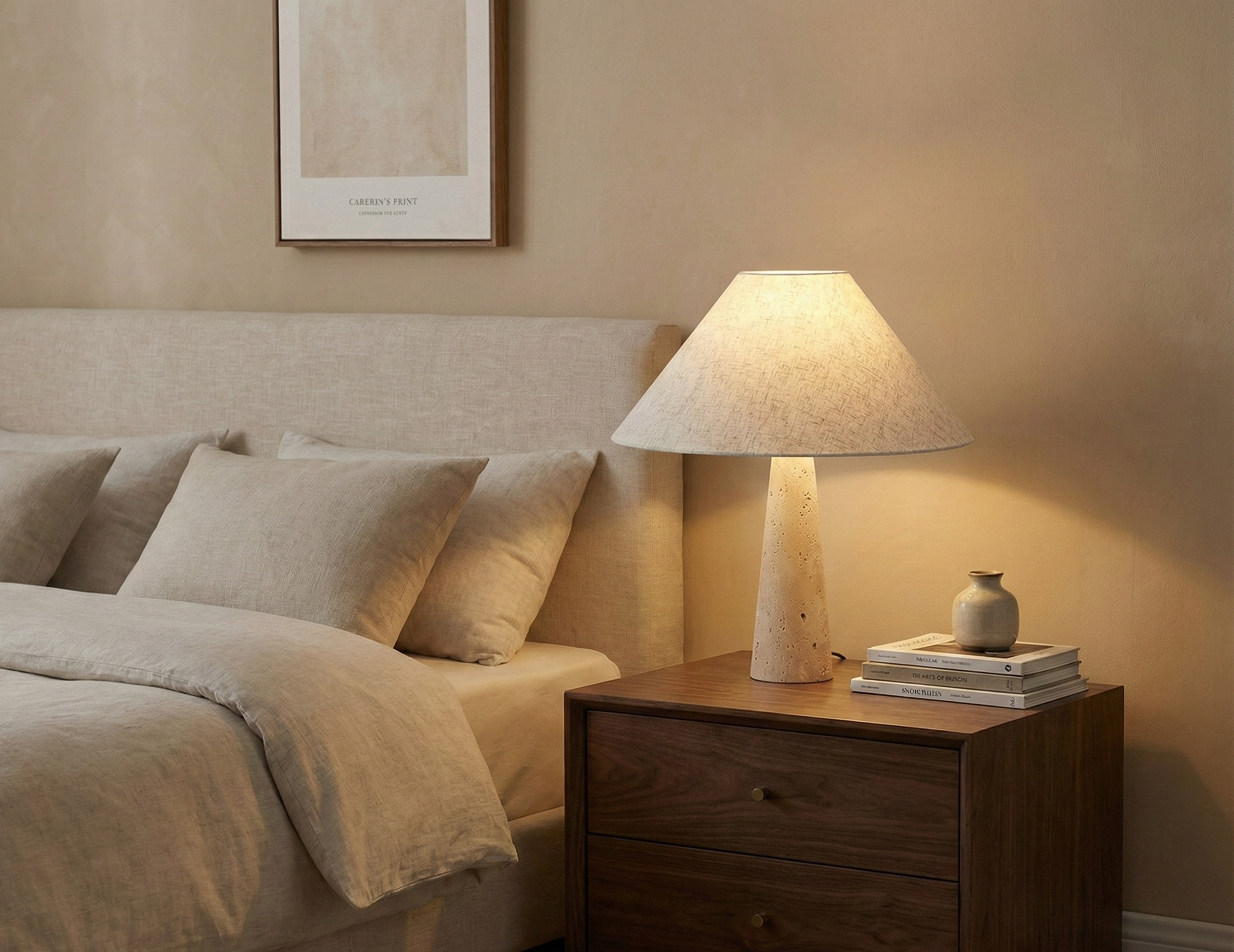 The Kono™ – Travertine Stone Table Lamp