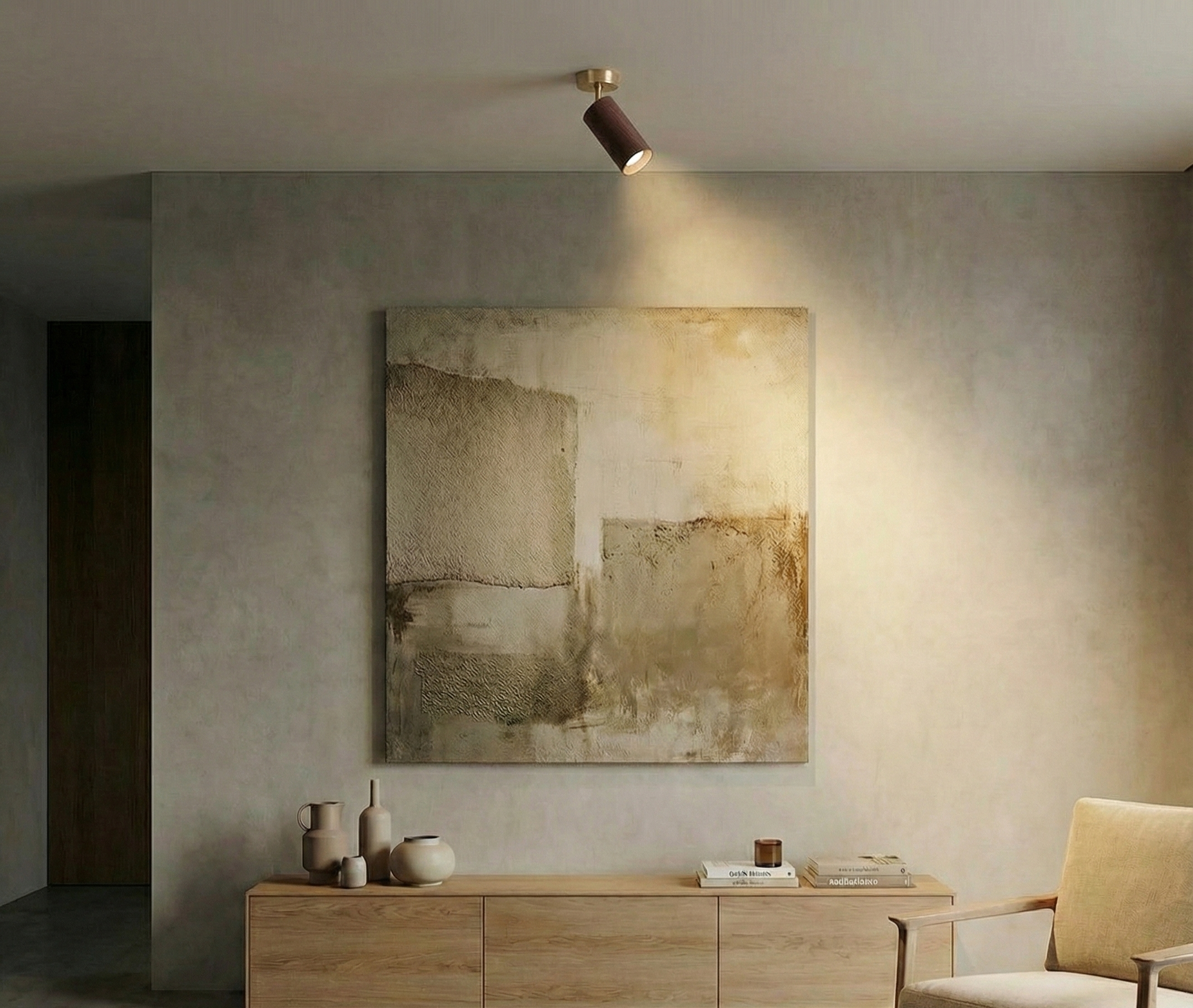 The Silva™ – Walnut & Brass Directional Spotlight