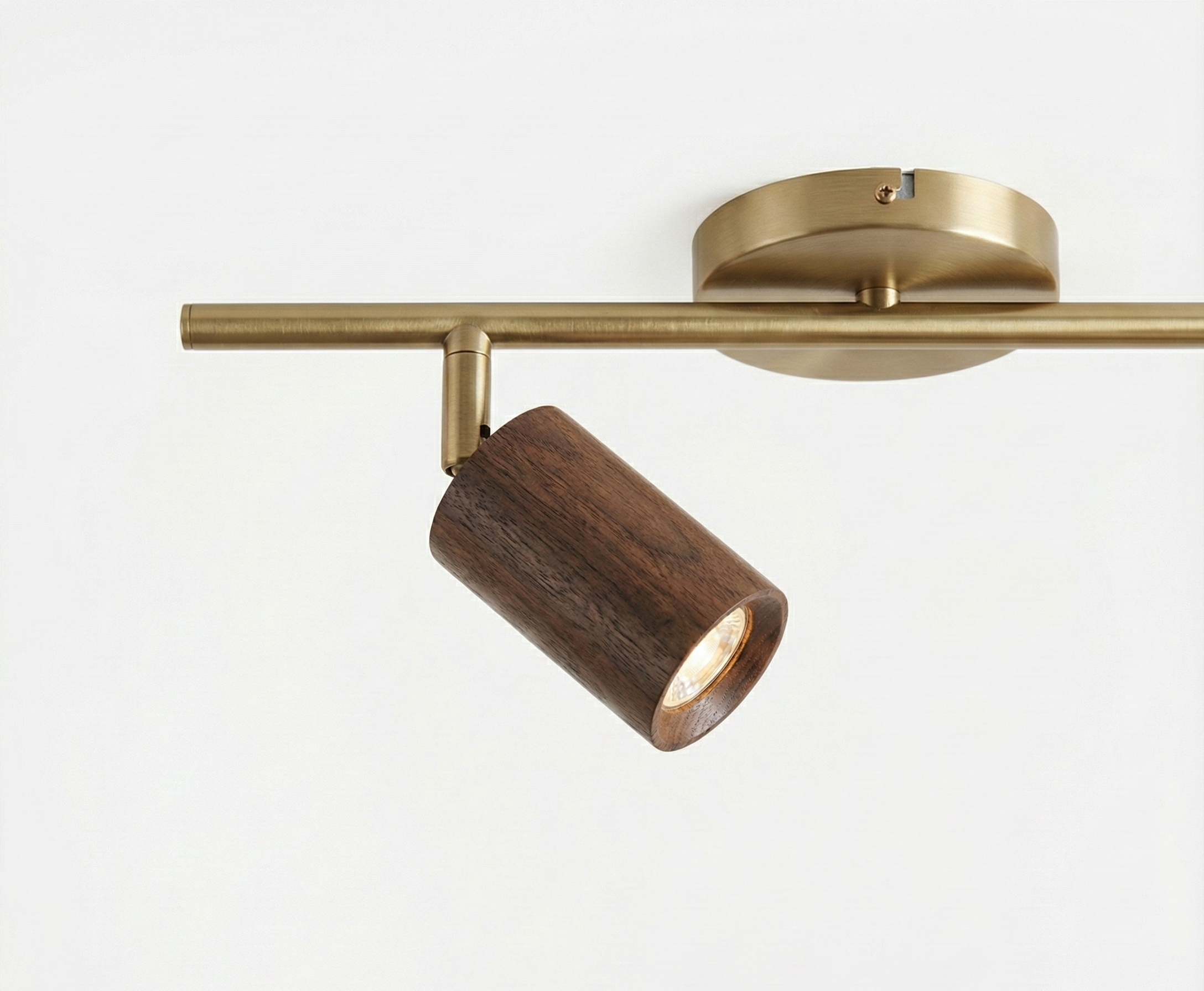 The Silva™ – Walnut & Brass Directional Spotlight