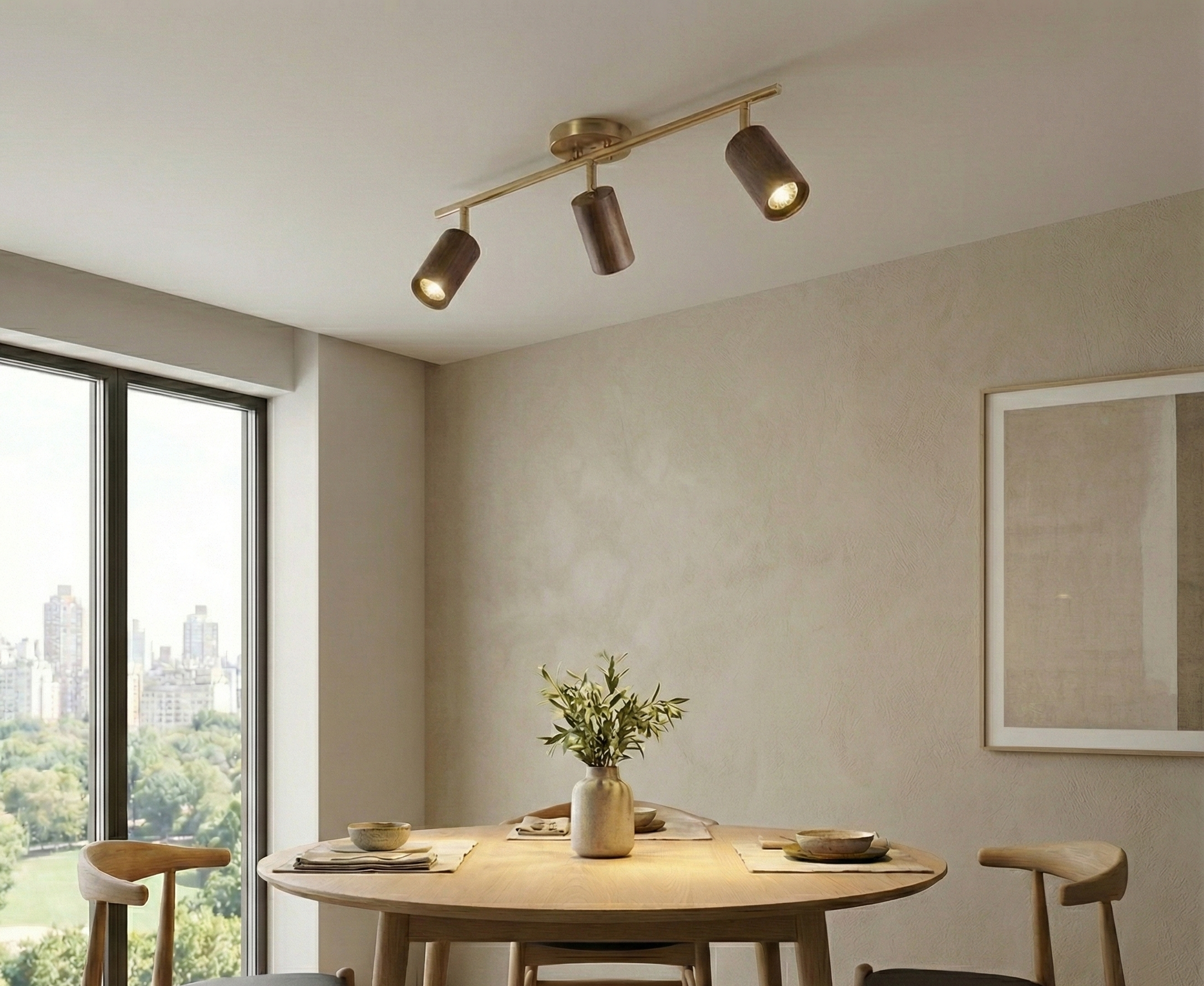 The Silva™ – Walnut & Brass Directional Spotlight
