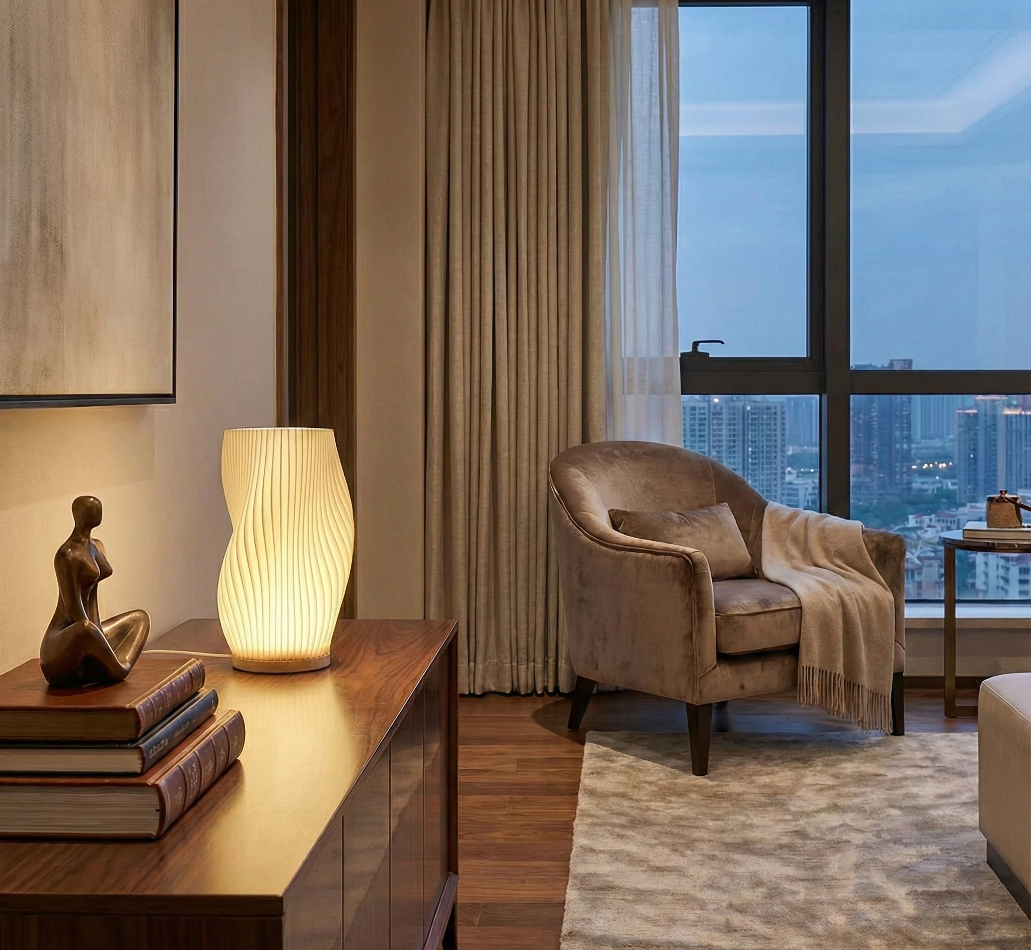 Spira™ – Sculptural 3D Wave Lamp