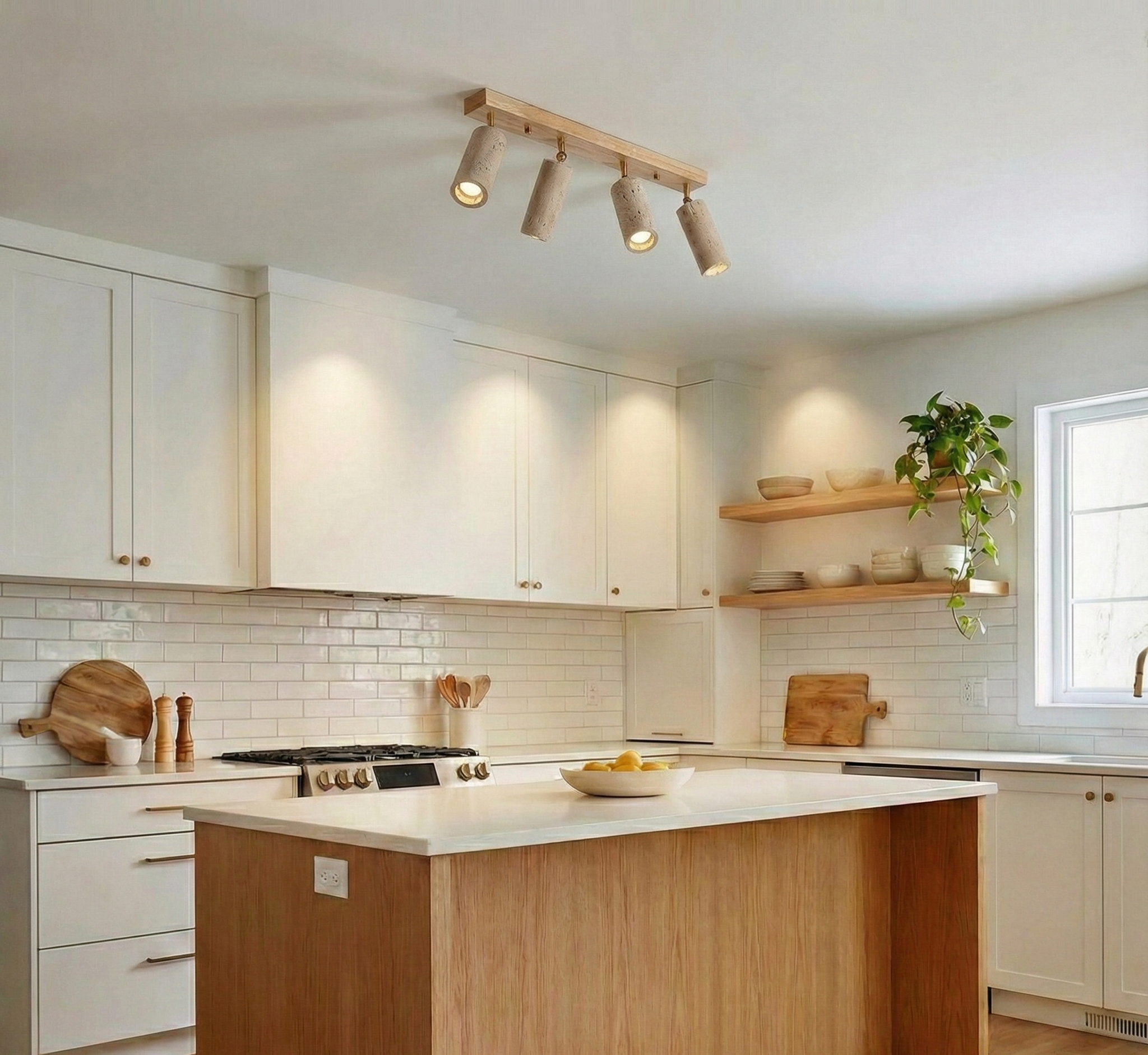 The Axis™ – Linear Wood & Concrete Spotlight