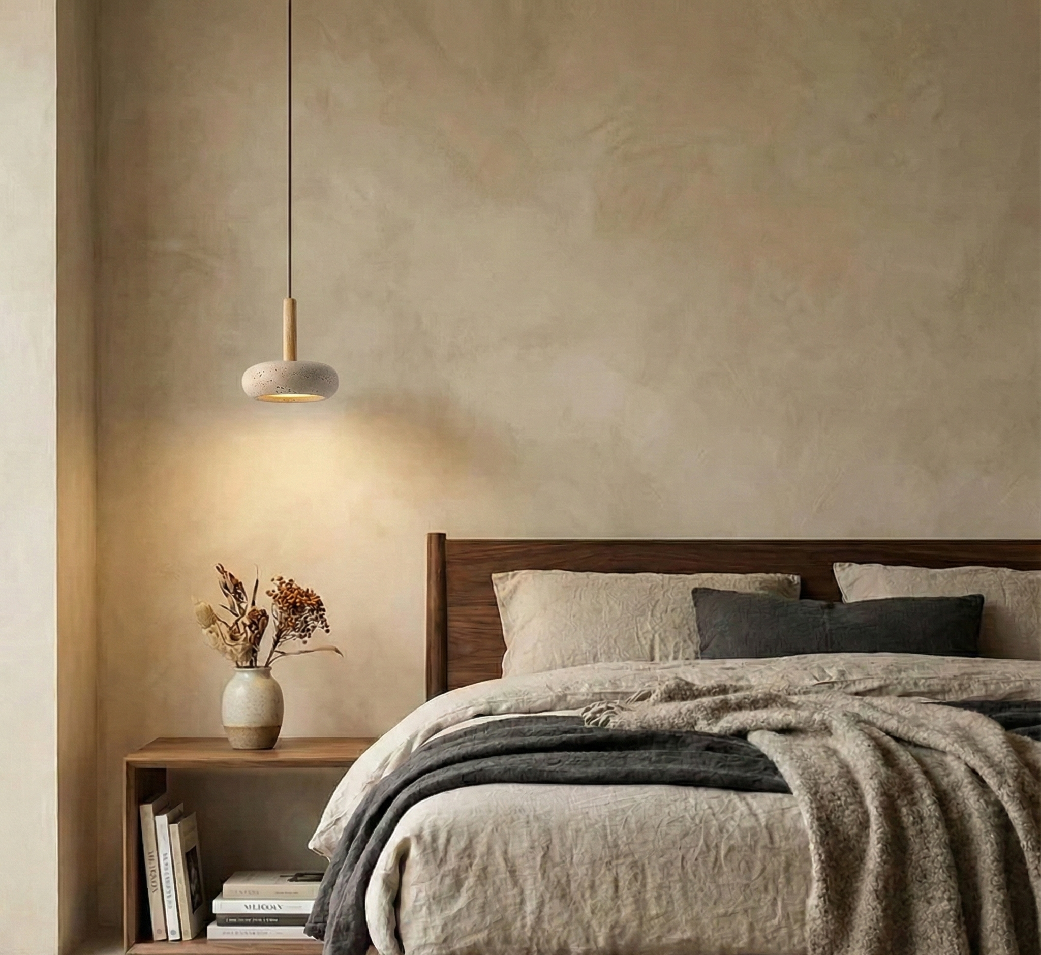 The Terra™ Travertine Pendant – Wabi Sabi Stone Light
