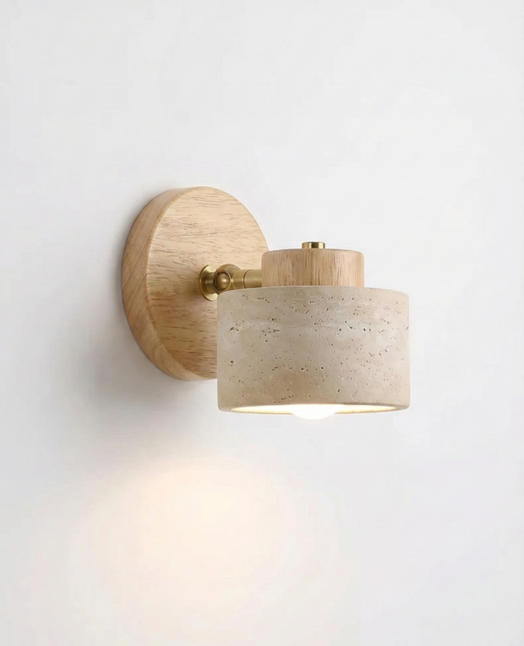 The Grotta™ – Adjustable Travertine Cylinder Sconce