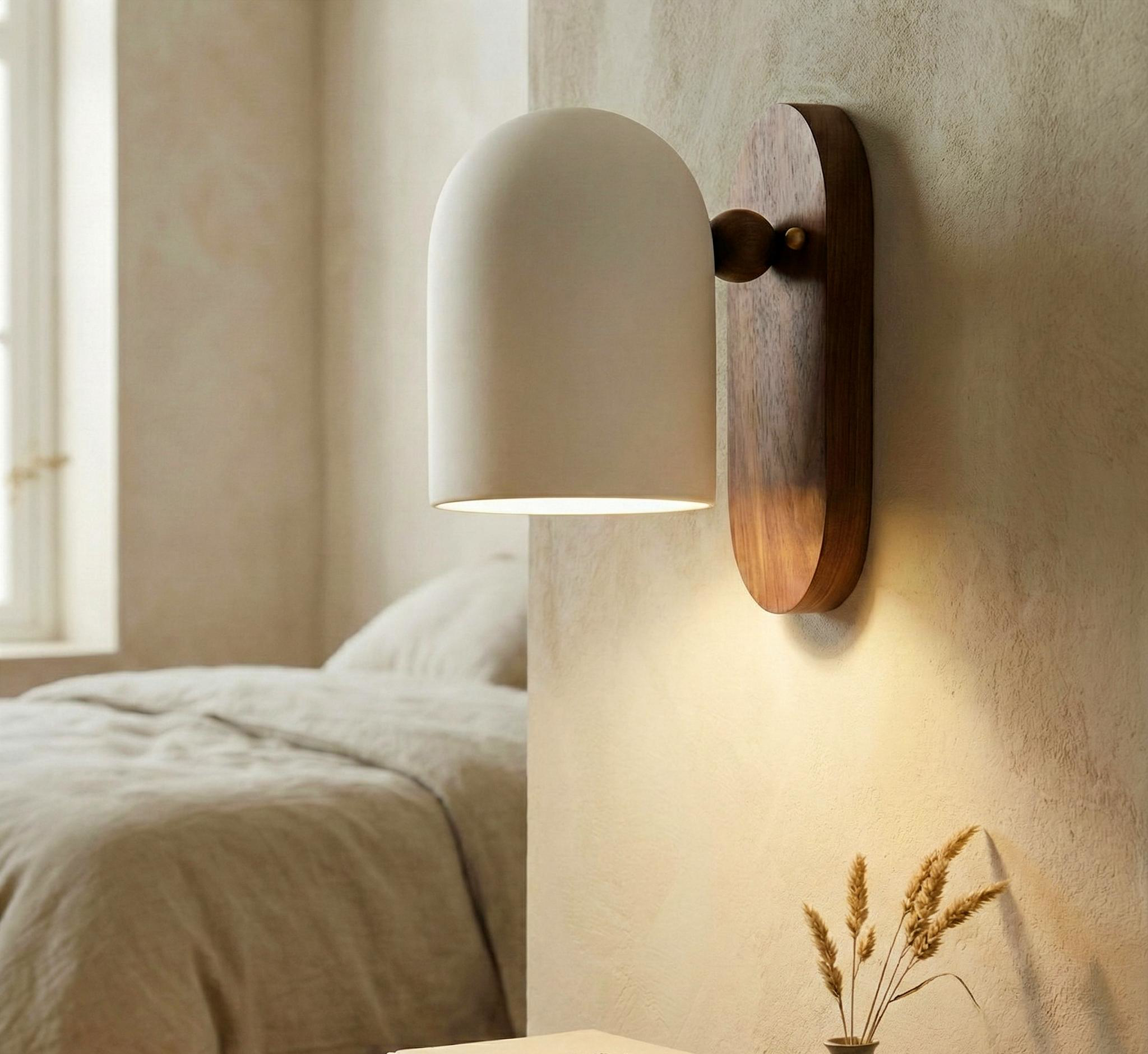 Nux™ – Walnut & Iron Wall Sconce