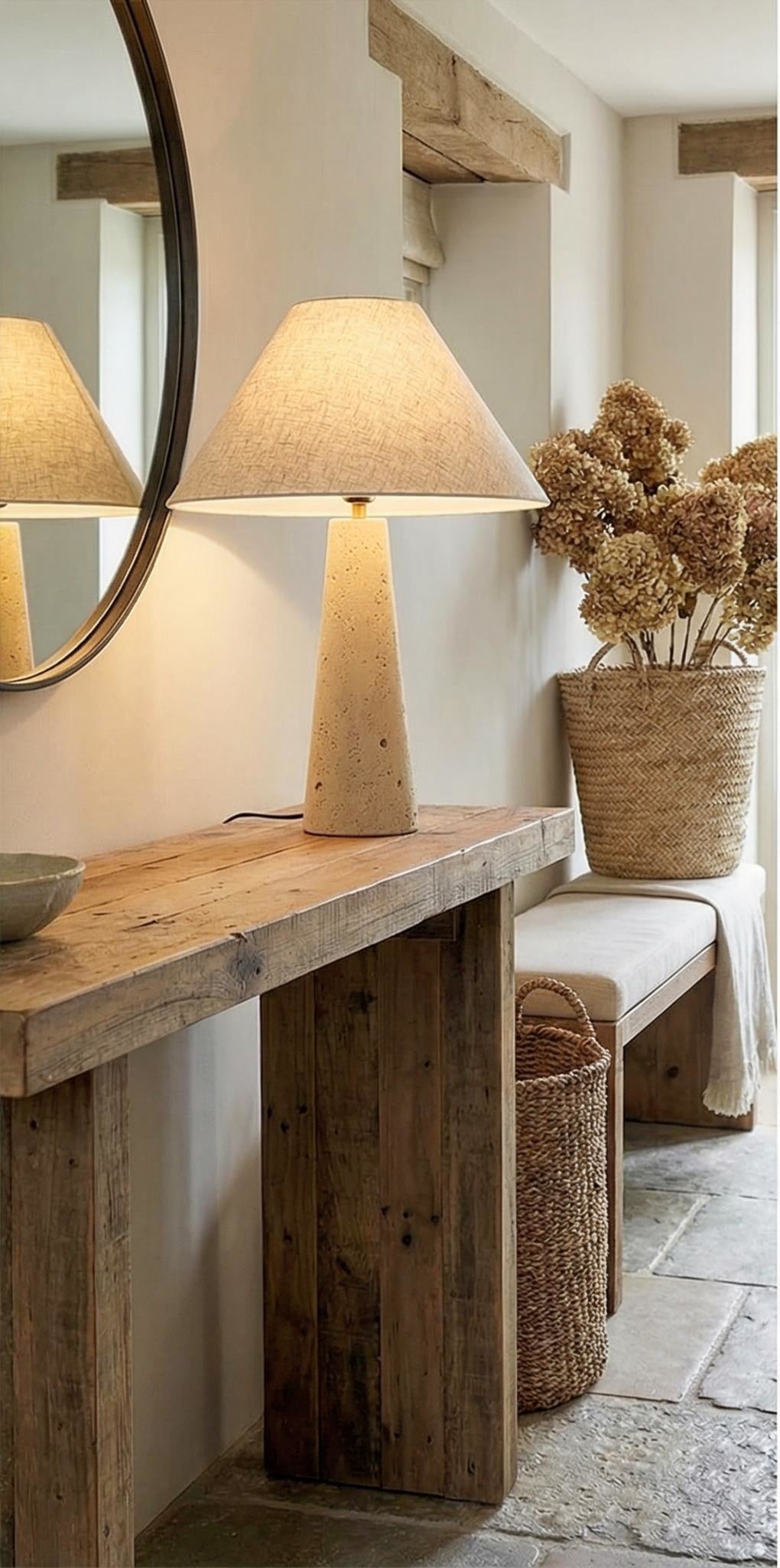 The Kono™ – Travertine Stone Table Lamp