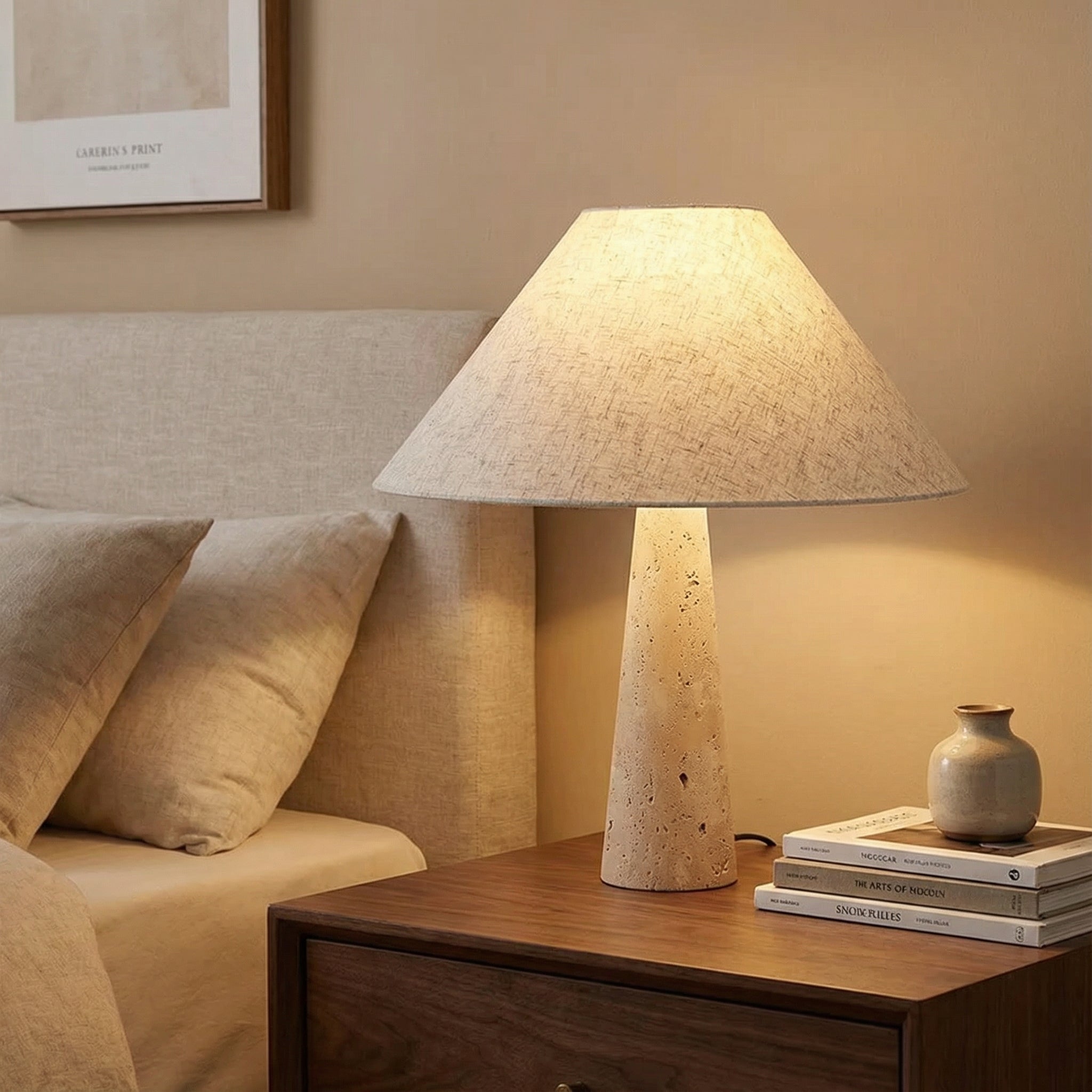 The Kono™ – Travertine Stone Table Lamp